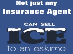 A good insurance agent, not one that can sell ice to an eskimo