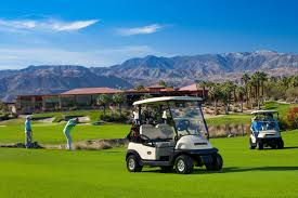 Golf cart on course